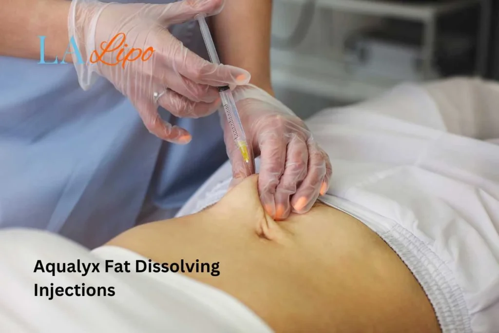 woman having fat dissolving injections Cannock in the stomach
