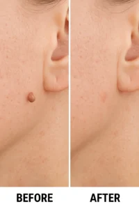 Skin tags removal Cannock before and after