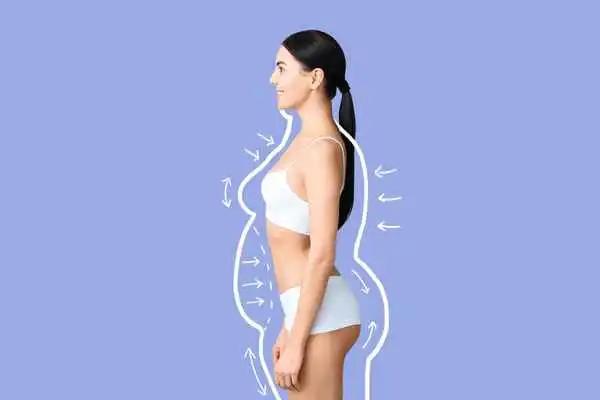 image of woman experiencing fat reduction treatment Cannock