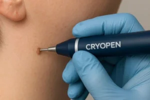 Person receiving skin tag removal Cannock