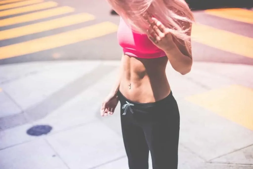 Woman with toned stomach after LA-EMS Body Sculpting Treatment Cannock